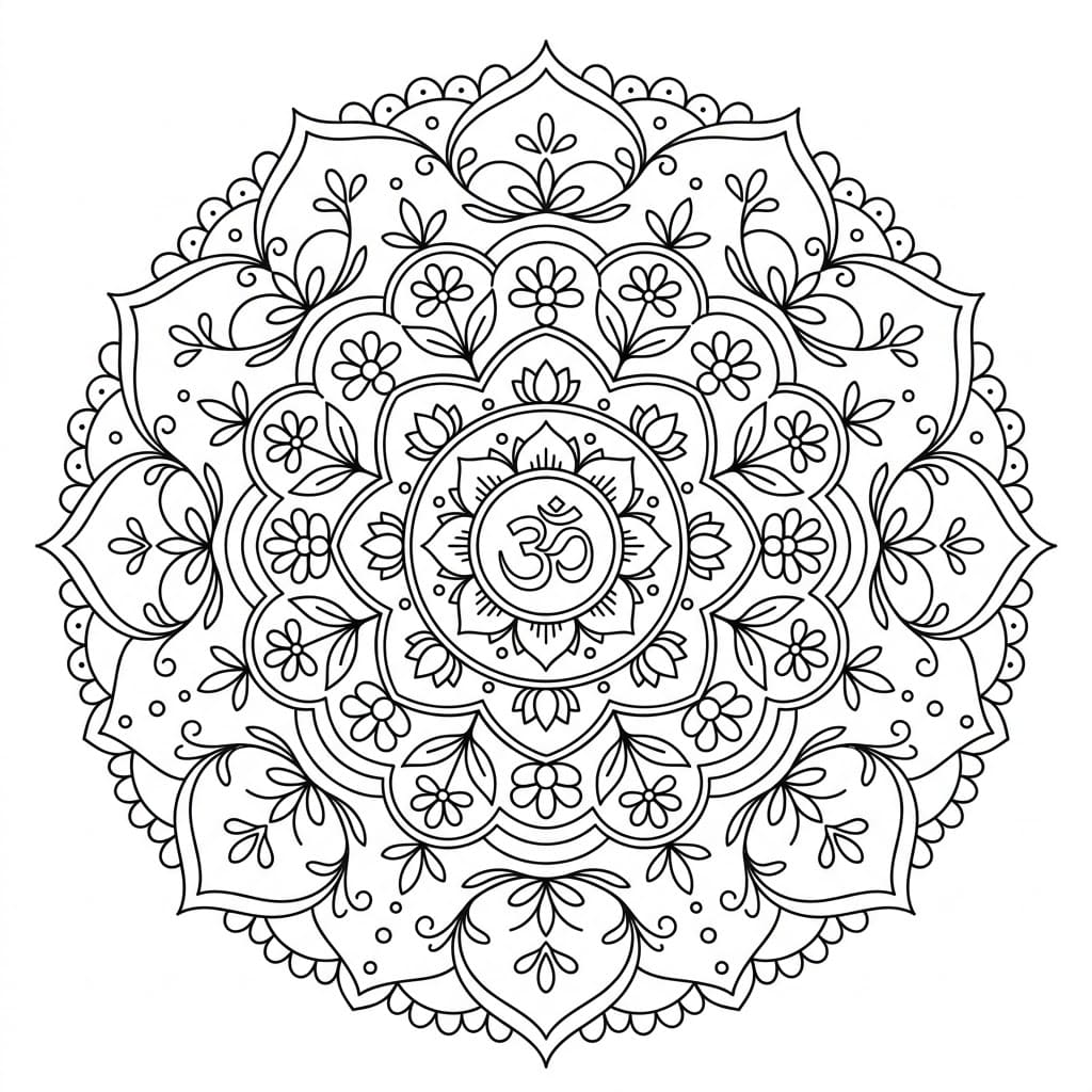 Pure Om Mandala Pattern Mandalas