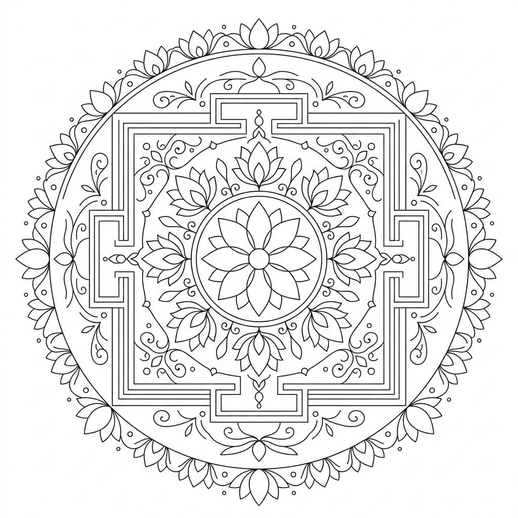 Pure Reflection Kalachakra Mandala Pattern Mandalas