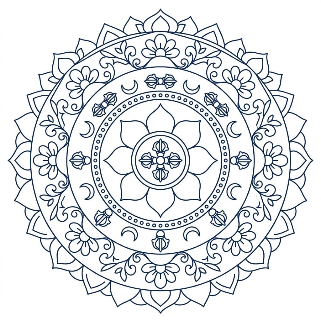 Quiet Mind Vajra Dhatu Mandala Design Mandalas