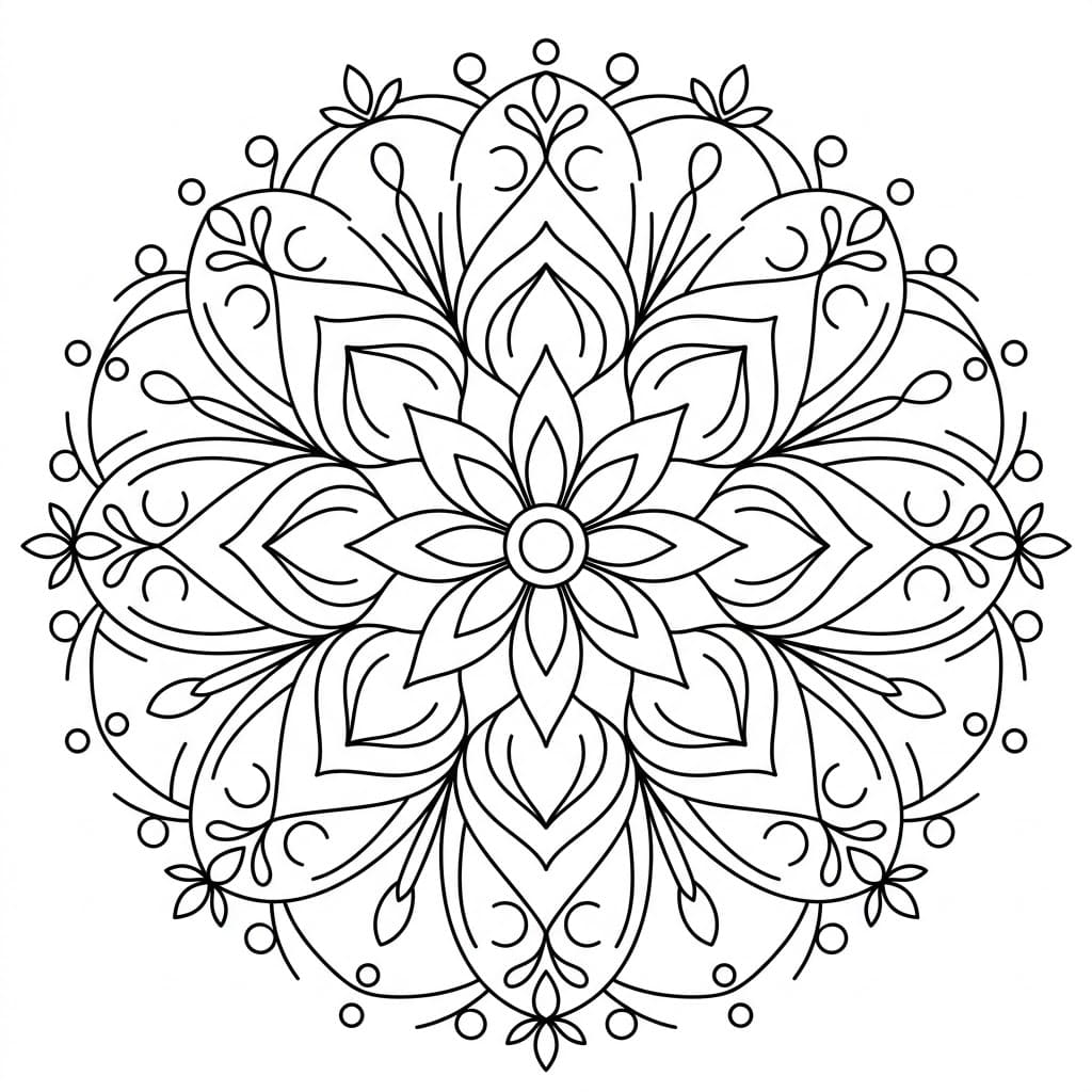 Radiance Lotus Mandala Design Mandalas