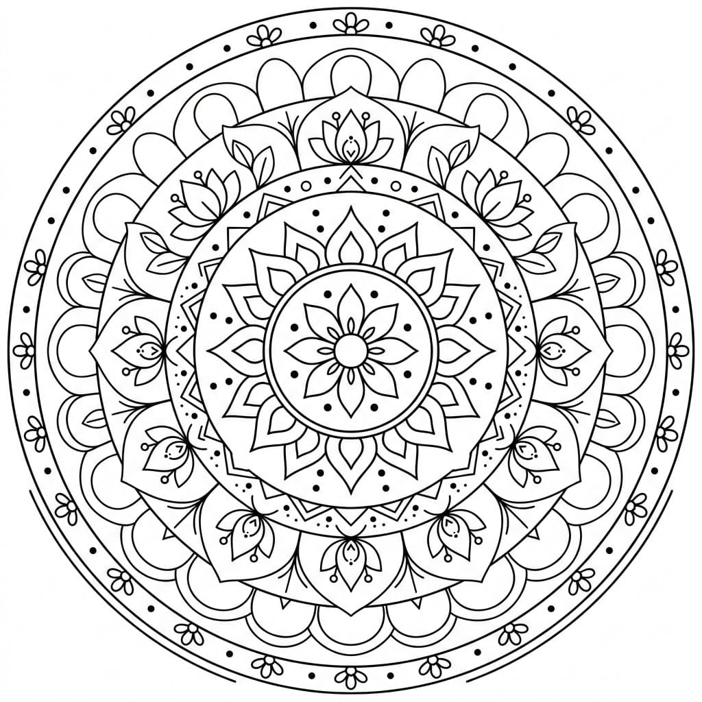 Radiant Circle Kalachakra Mandala Pattern Mandalas