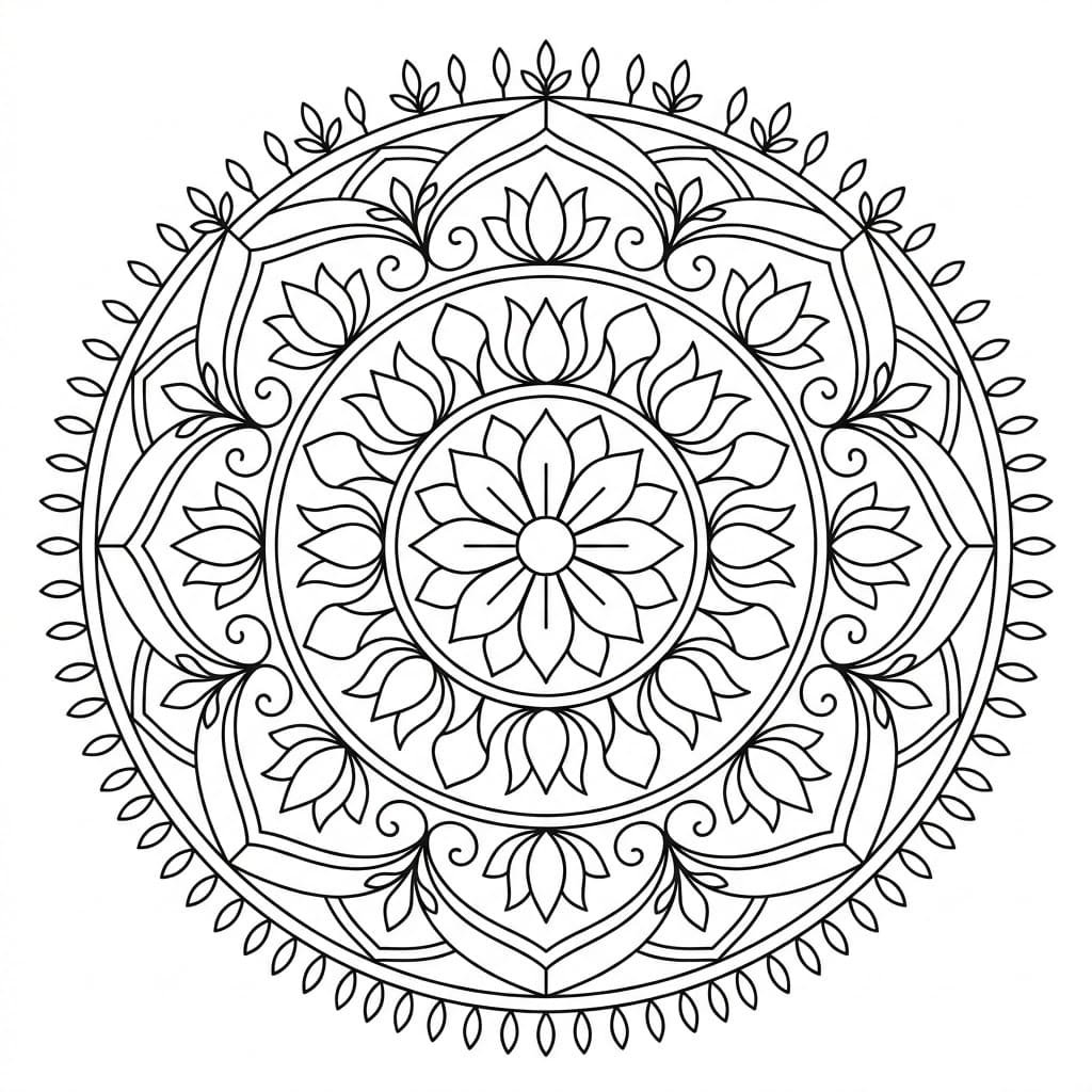 Radiant Circle Sand Mandala Art & Design Mandalas