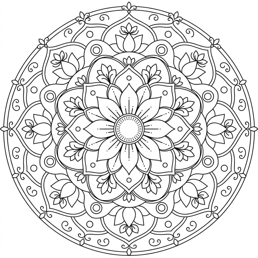 Radiant Garbhadhatu Mandala Pattern Mandalas