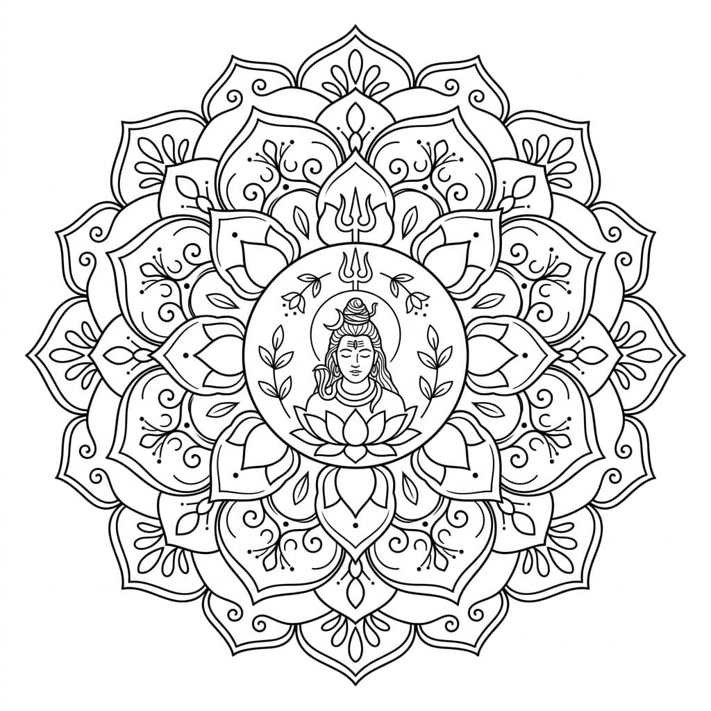 Radiant Shiva Mandala Art Mandalas