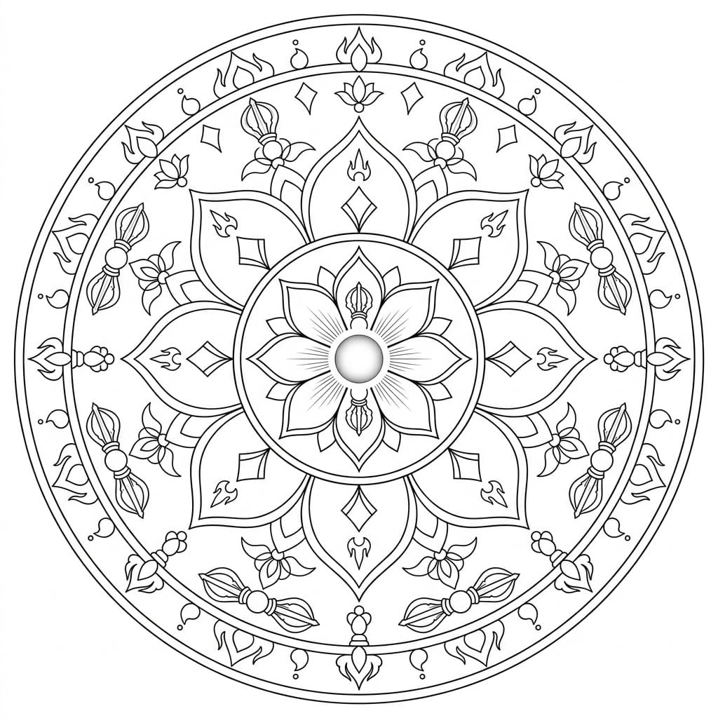 Radiant Vajra Dhatu Mandala Design Mandalas