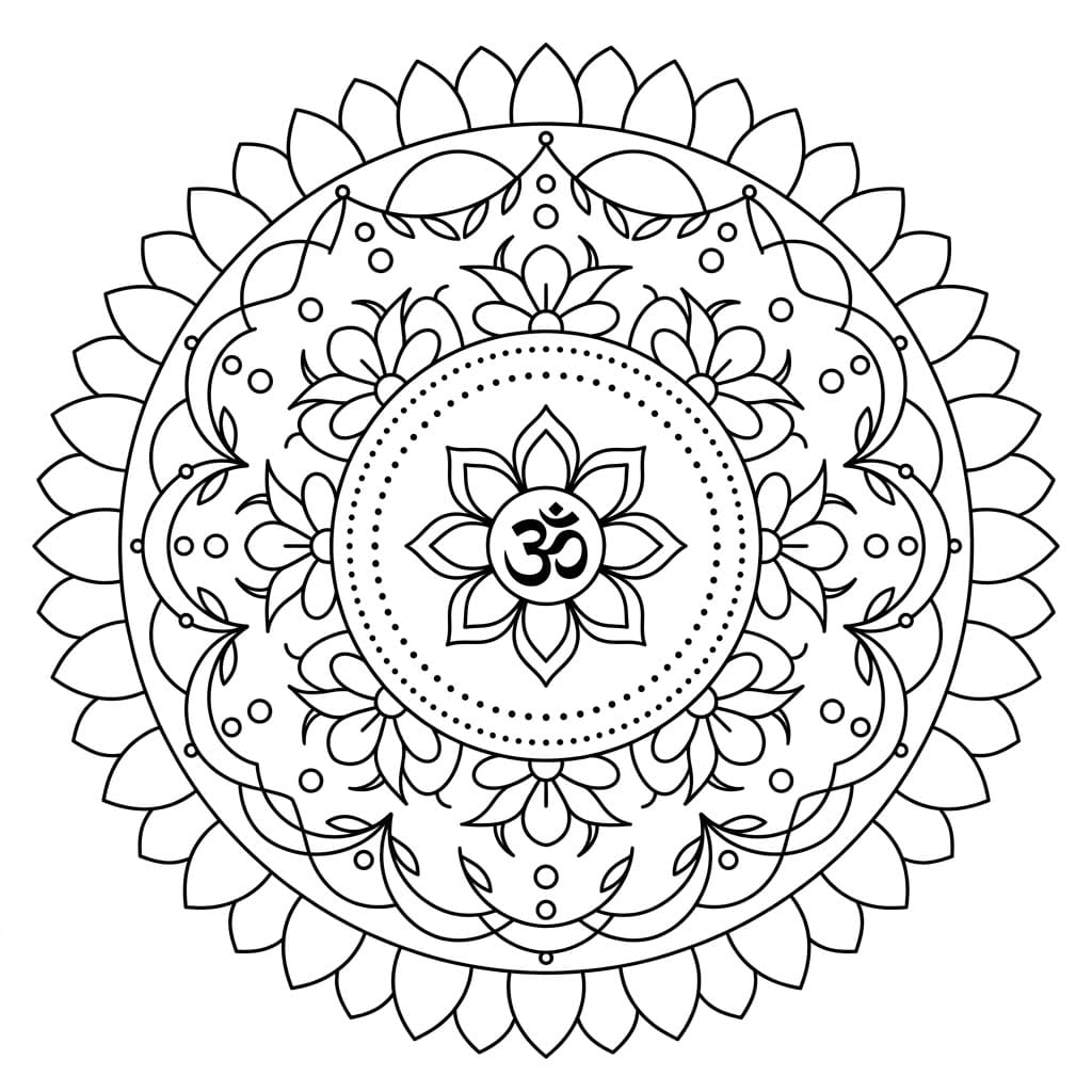 Sacral Om Mandala Pattern Mandalas