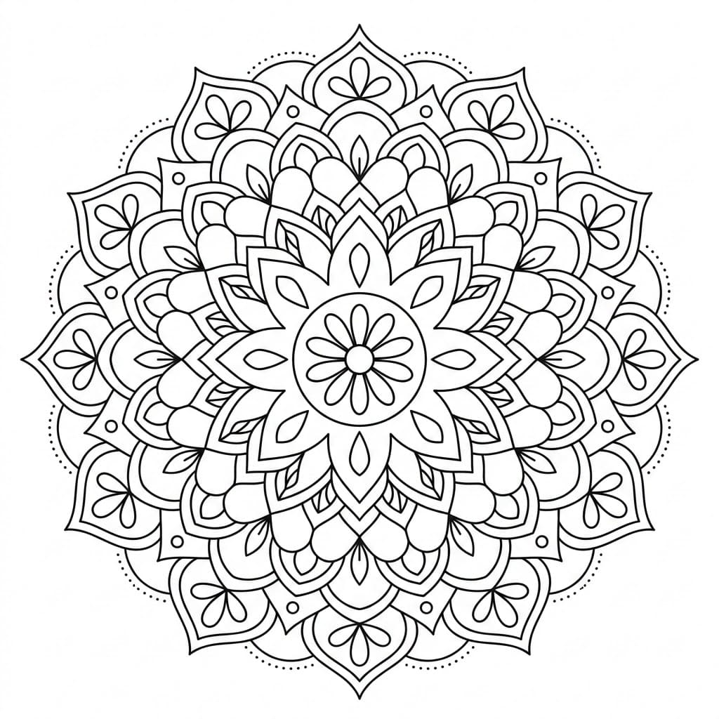 Sacred Circle Rangoli Mandala Template Mandalas
