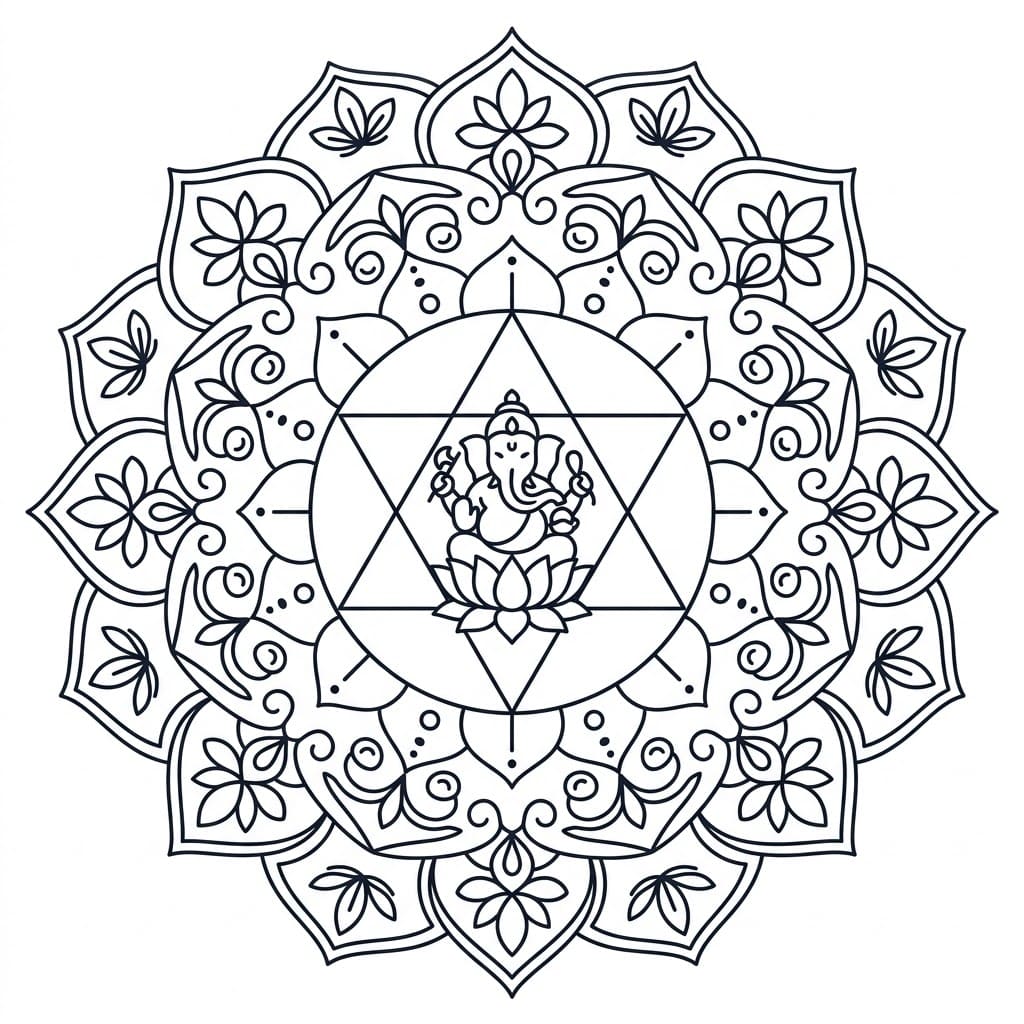 Ganesha Yantra Templates Mandalas