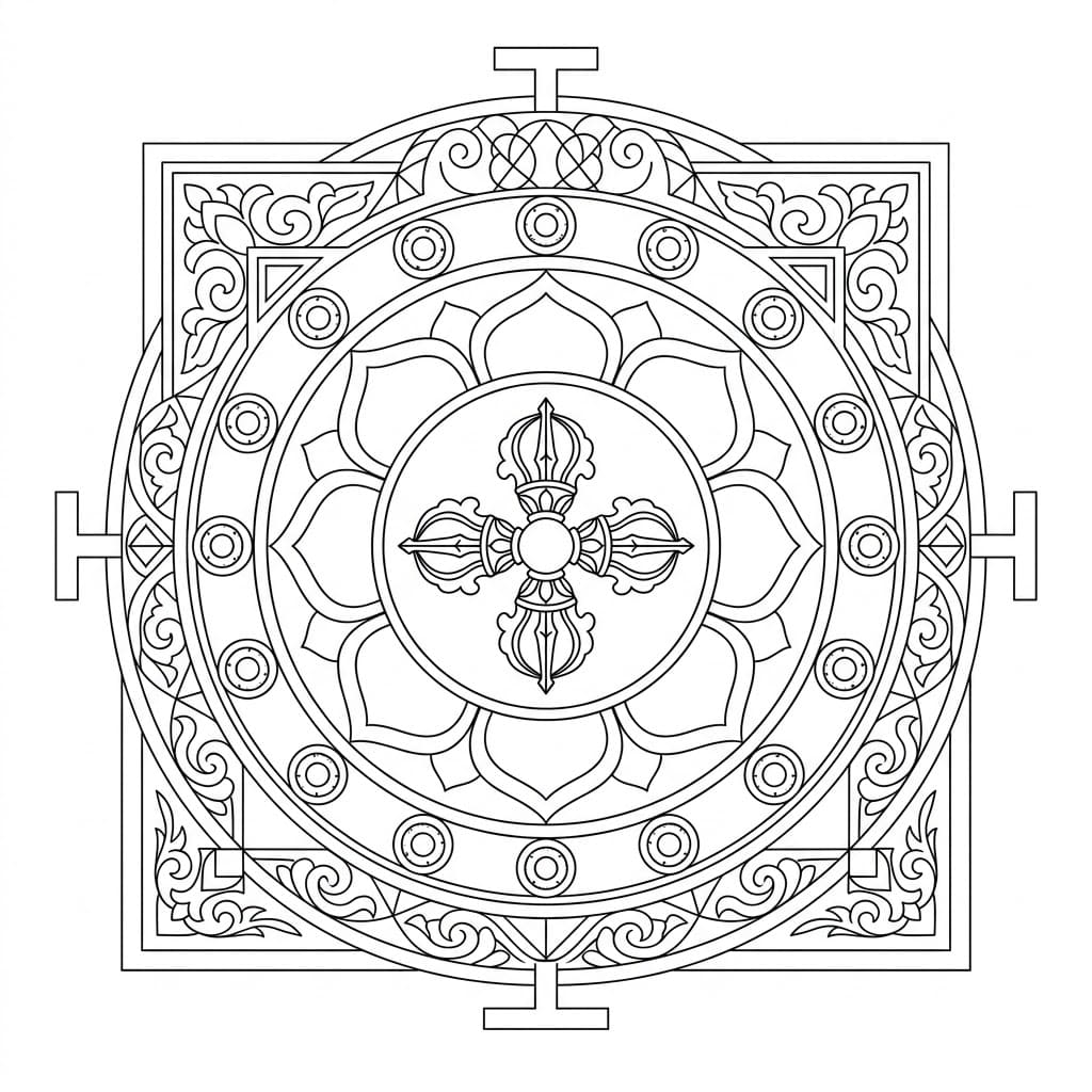 Sacred Geometry Vajra Dhatu Mandala Design Mandalas