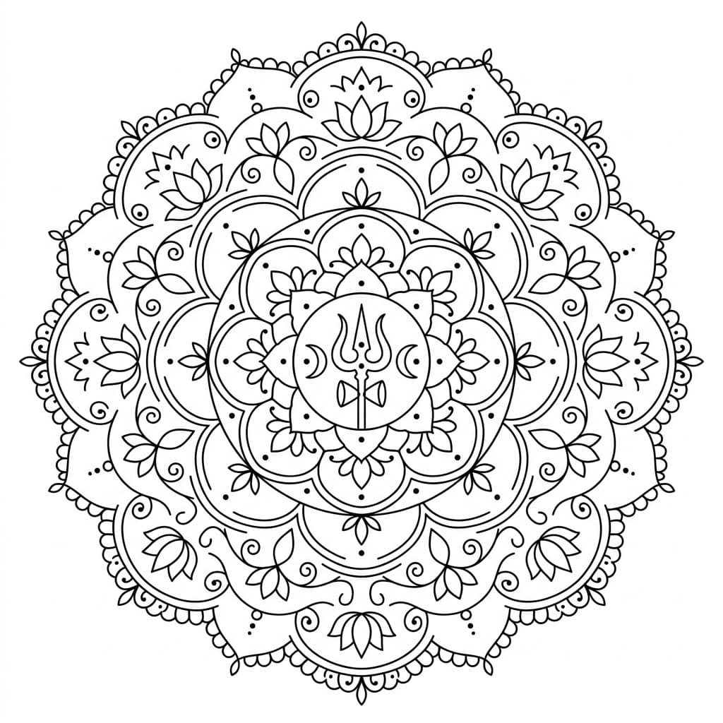 Sacred Shiva Mandala Art Mandalas