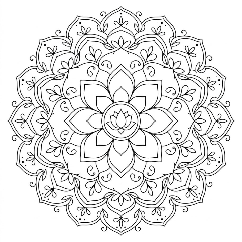 Serene Garbhadhatu Mandala Pattern Mandalas