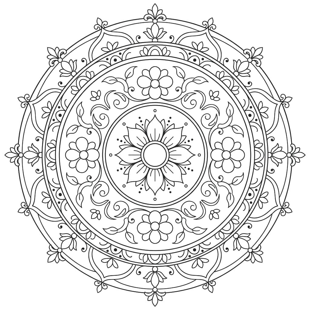 Serene Thangka Mandala Art Mandalas