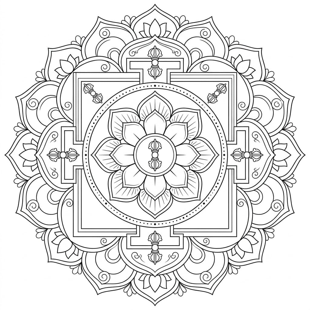 Serene Vajra Dhatu Mandala Design Mandalas