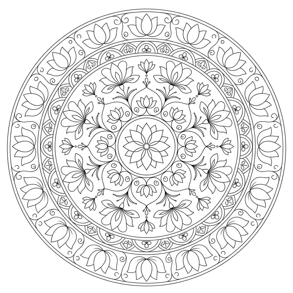 Silken Garbhadhatu Mandala Pattern Mandalas