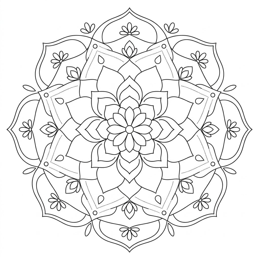 Soft Lotus Mandala Design Mandalas