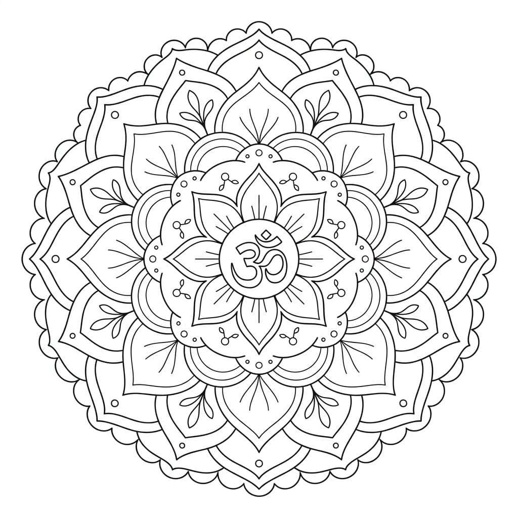 Soft Om Mandala Pattern Mandalas