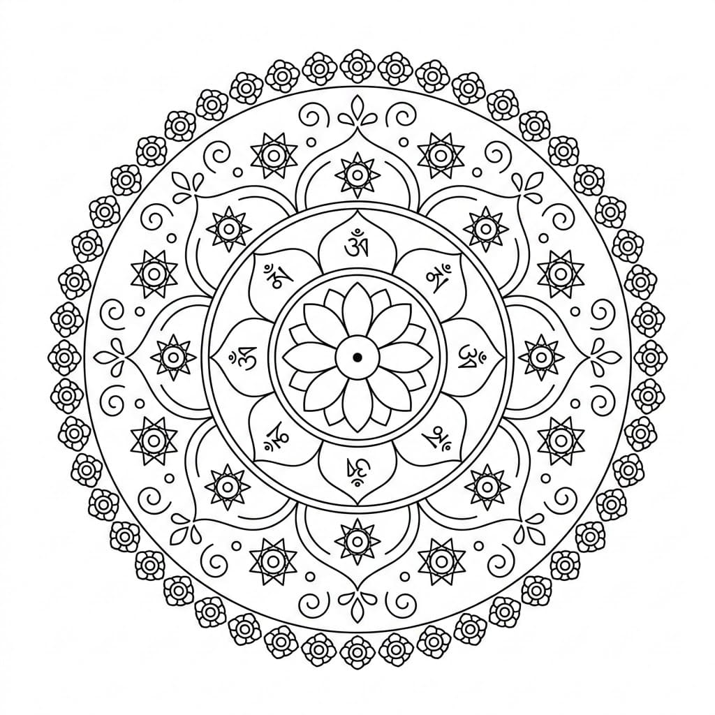 Spirit Glow Kalachakra Mandala Pattern Mandalas