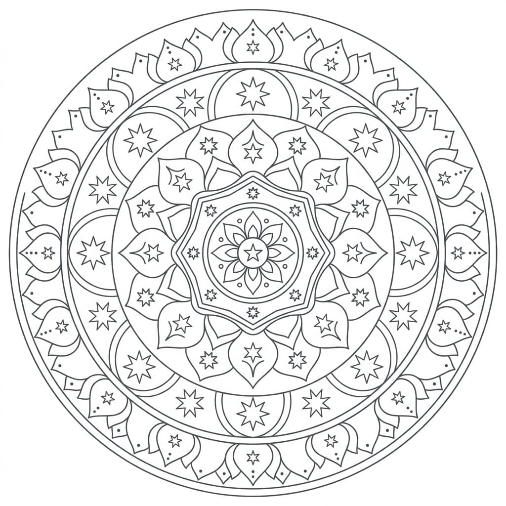 Starry Garbhadhatu Mandala Pattern Mandalas