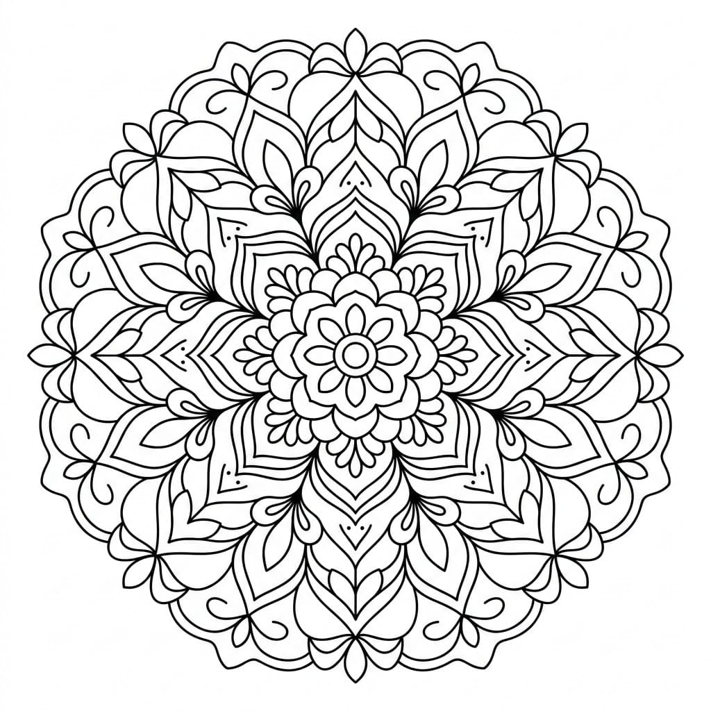 Sunburst Rangoli Mandala Template Mandalas