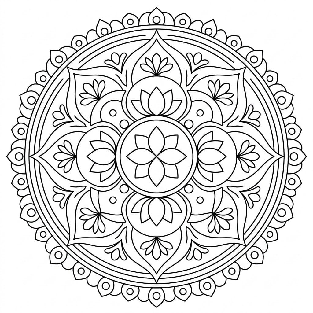 Timeless Emblem Kalachakra Mandala Pattern Mandalas
