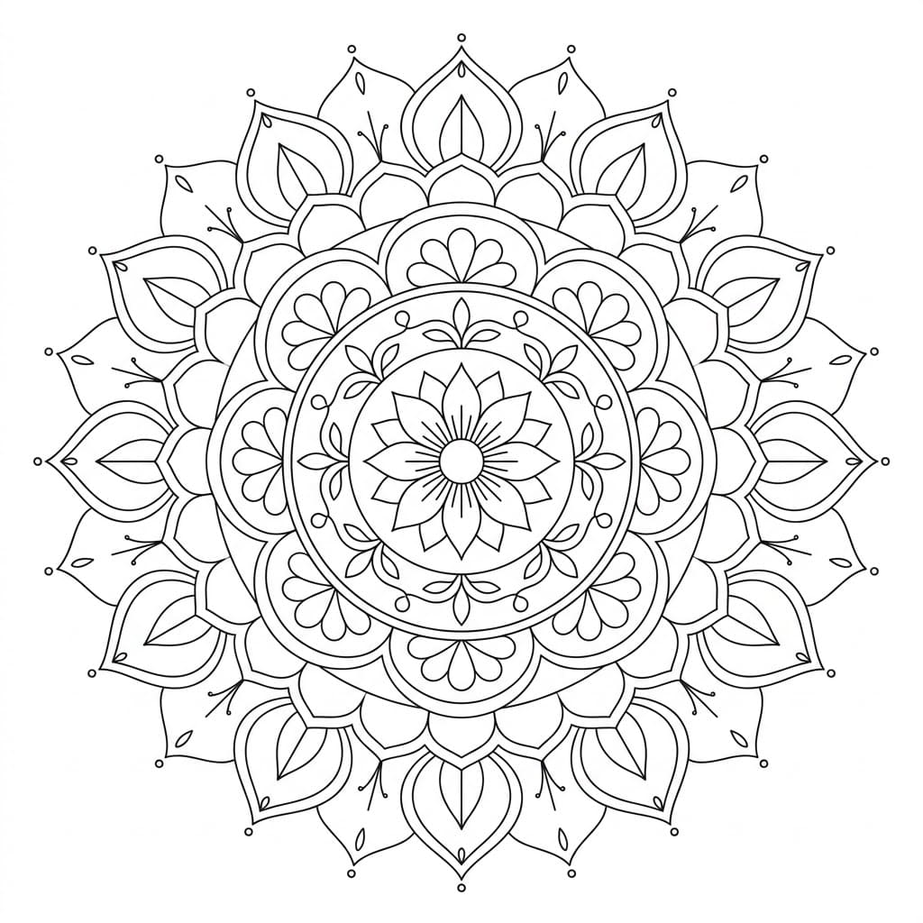 Tranquil Garbhadhatu Mandala Pattern Mandalas