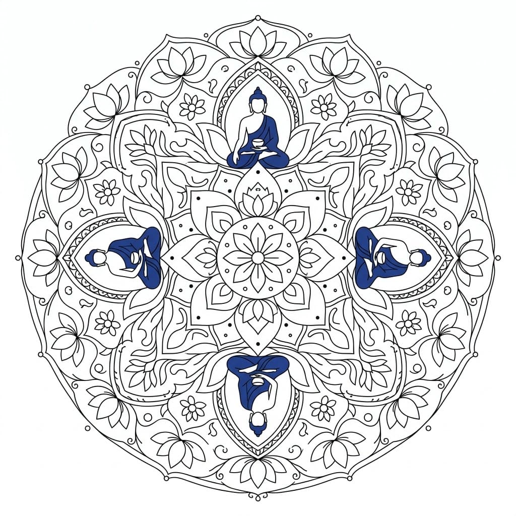 Tranquil Medicine Buddha Mandala Art Mandalas