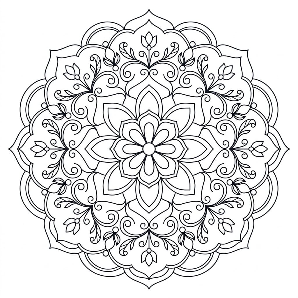 Tranquil Thangka Mandala Art Mandalas
