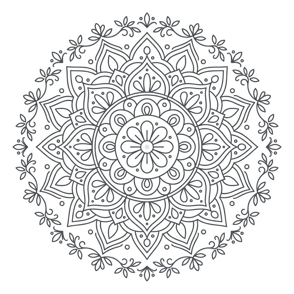 Abstract Dreamtime Mandala Template Mandalas