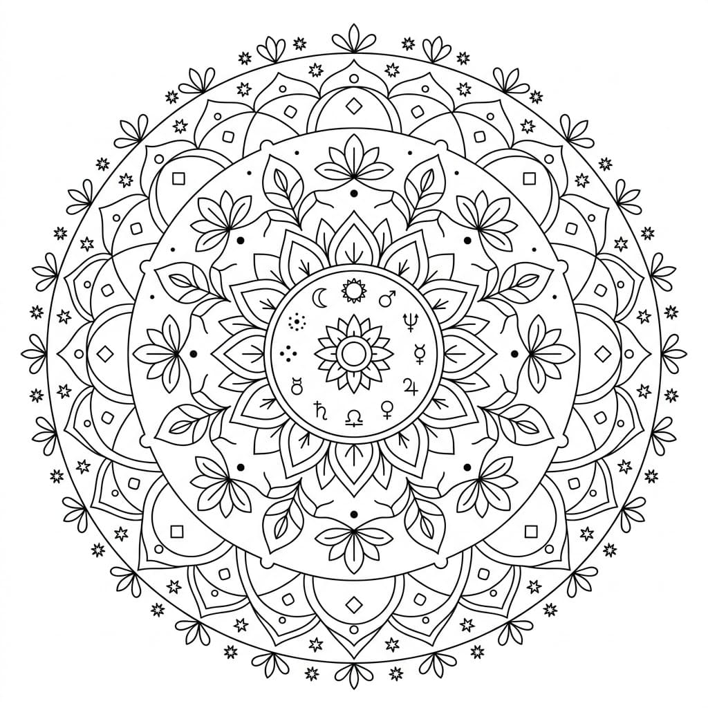Astral Unity Navagraha Mandala Art Mandalas