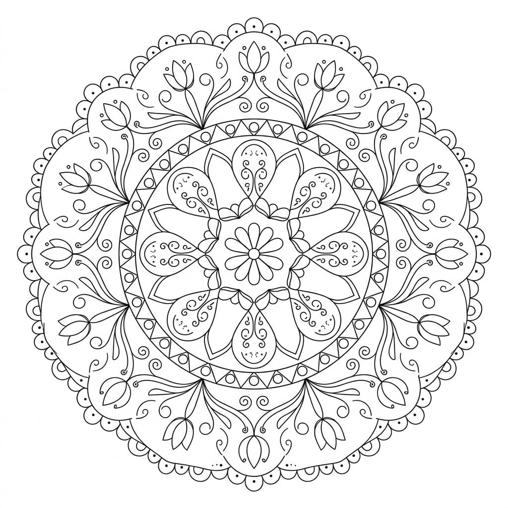 Balanced Dreamtime Mandala Template Mandalas