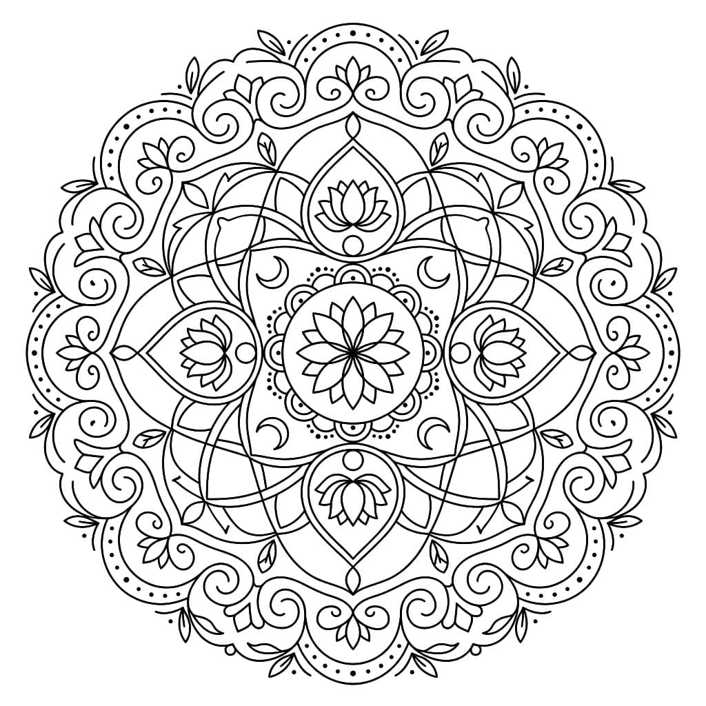 Bliss Jnanadakini Mandala Template Mandalas