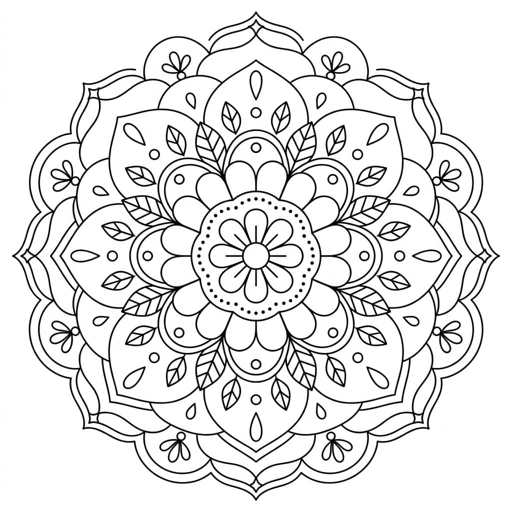 Bloom Geometry Mandala Exercise Mandalas