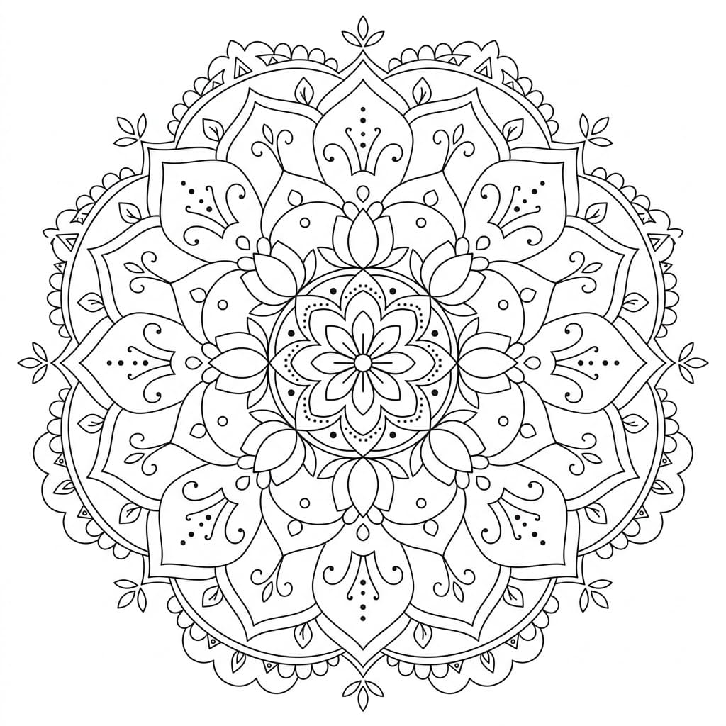 Bloom Trika Mandala Template Mandalas