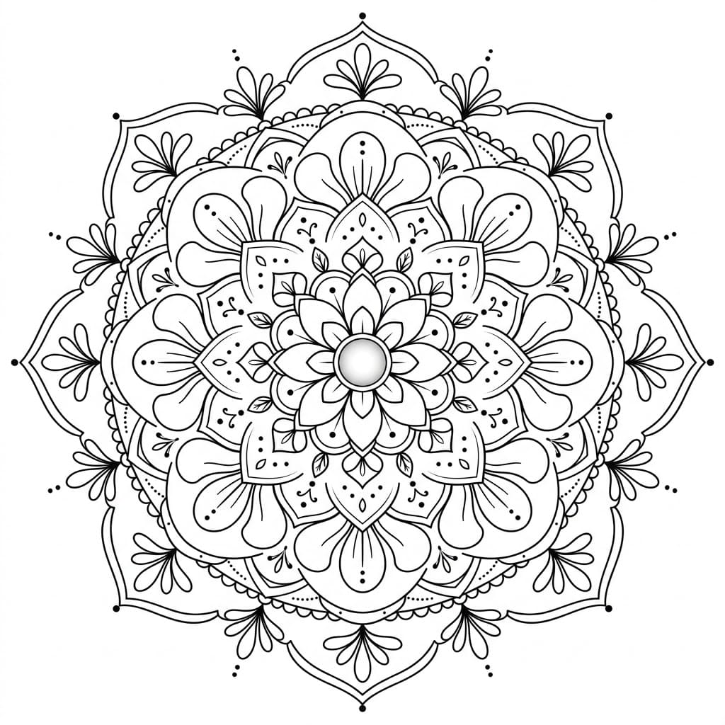 Bright Center Healing Mandala Worksheet Mandalas