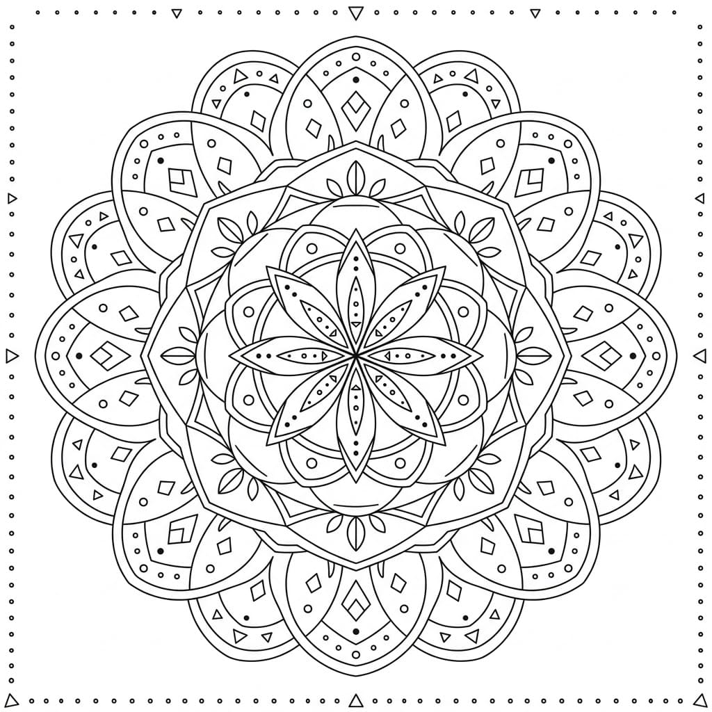 Bright Geometry Mandala Exercise Mandalas