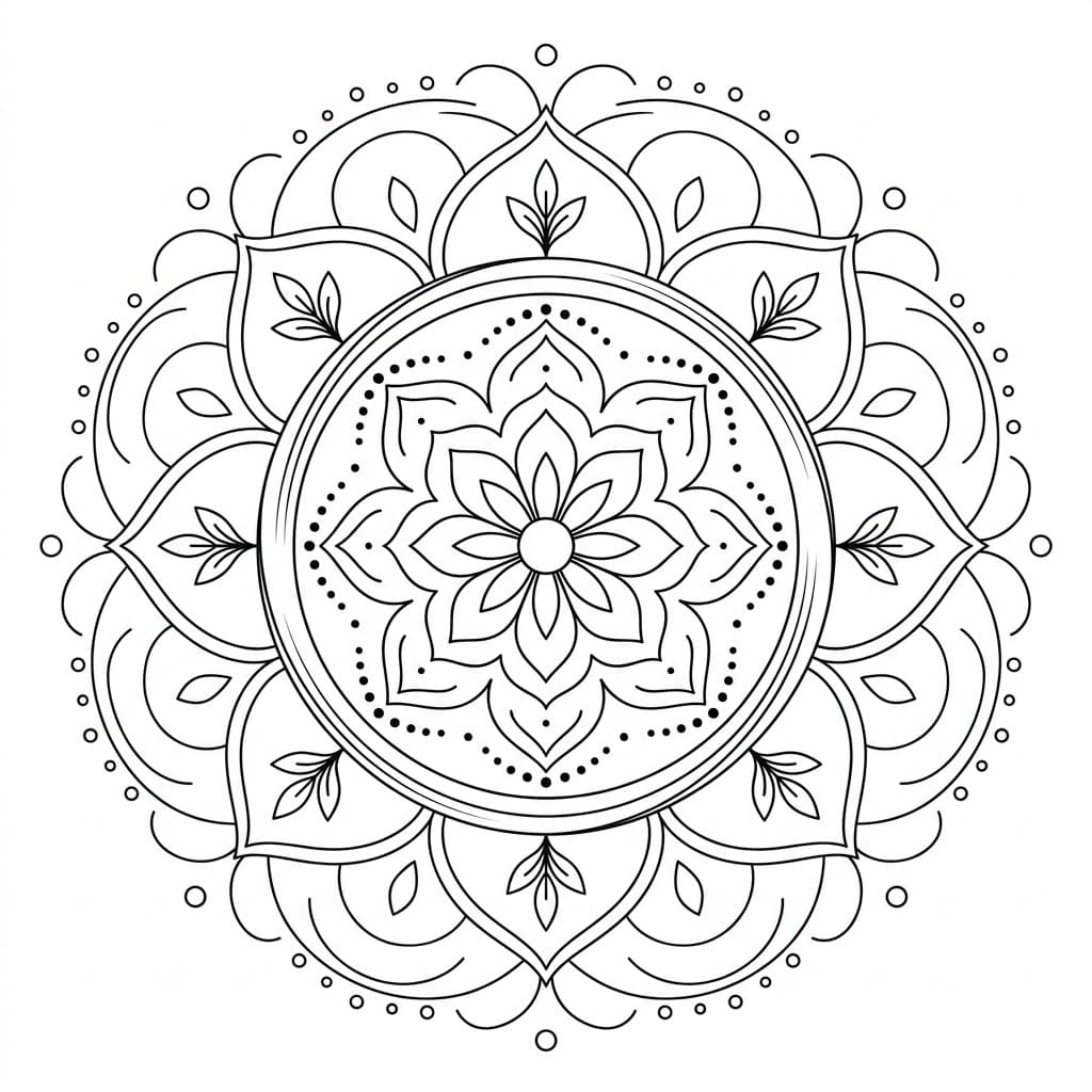 Calm Ensō Mandala Pattern Mandalas
