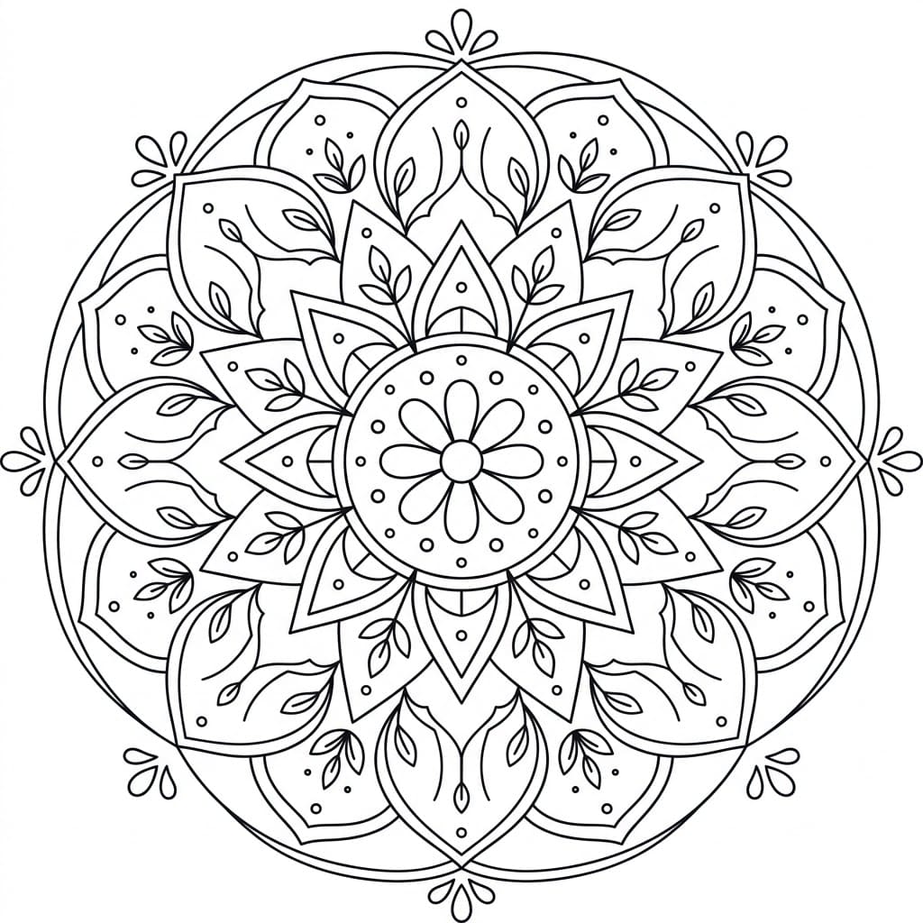 Calm Essence Color Mandala Printable Mandalas