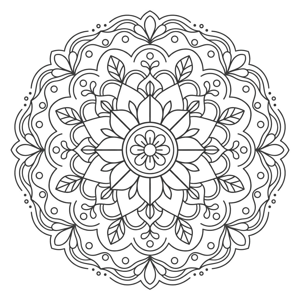 Calm Rhythm Symmetry Mandala Template Mandalas