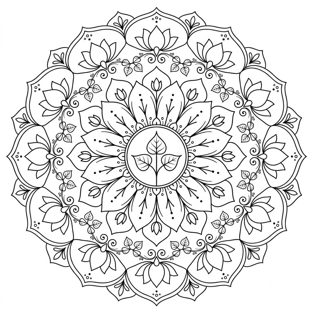 Calm Spirit Bodhi Mandala Design Mandalas