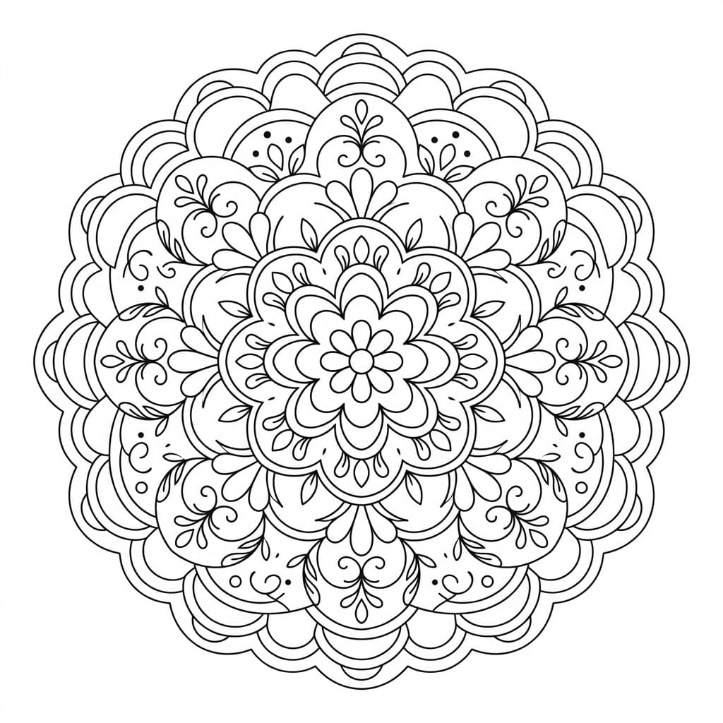 Calm Teaching Mandala Template Mandalas