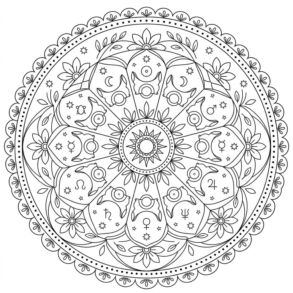 Celestial Dream Navagraha Mandala Art Mandalas