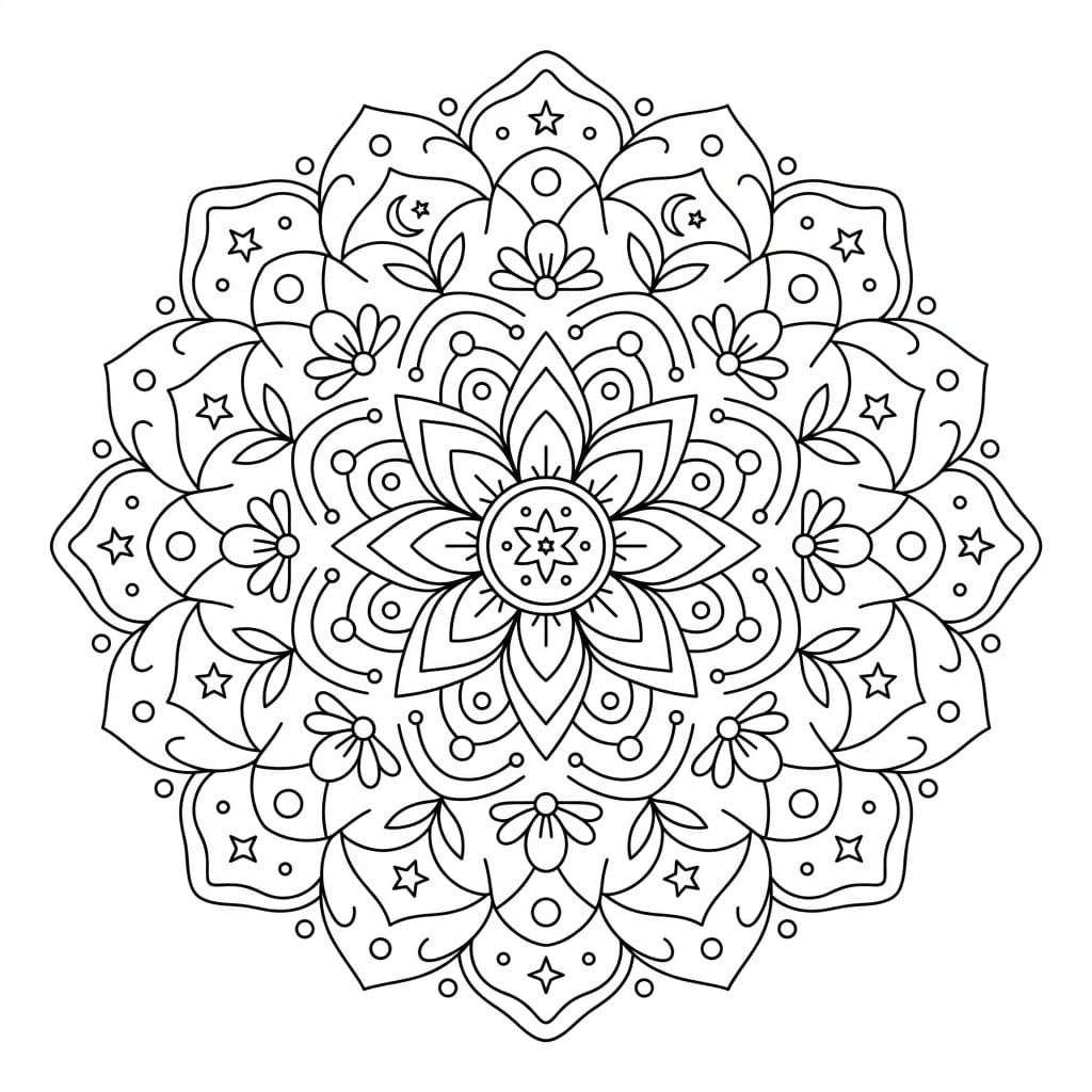 Celestial Moji Mandala Art Mandalas