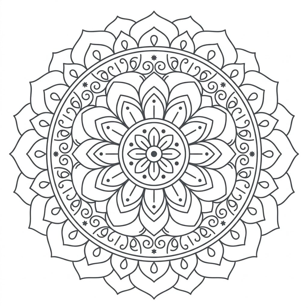 Circle Teaching Mandala Template Mandalas