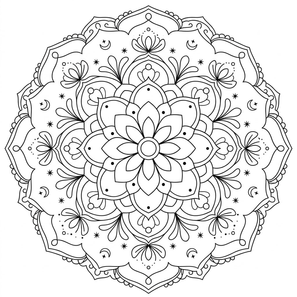 Cosmic Dreamtime Mandala Template Mandalas