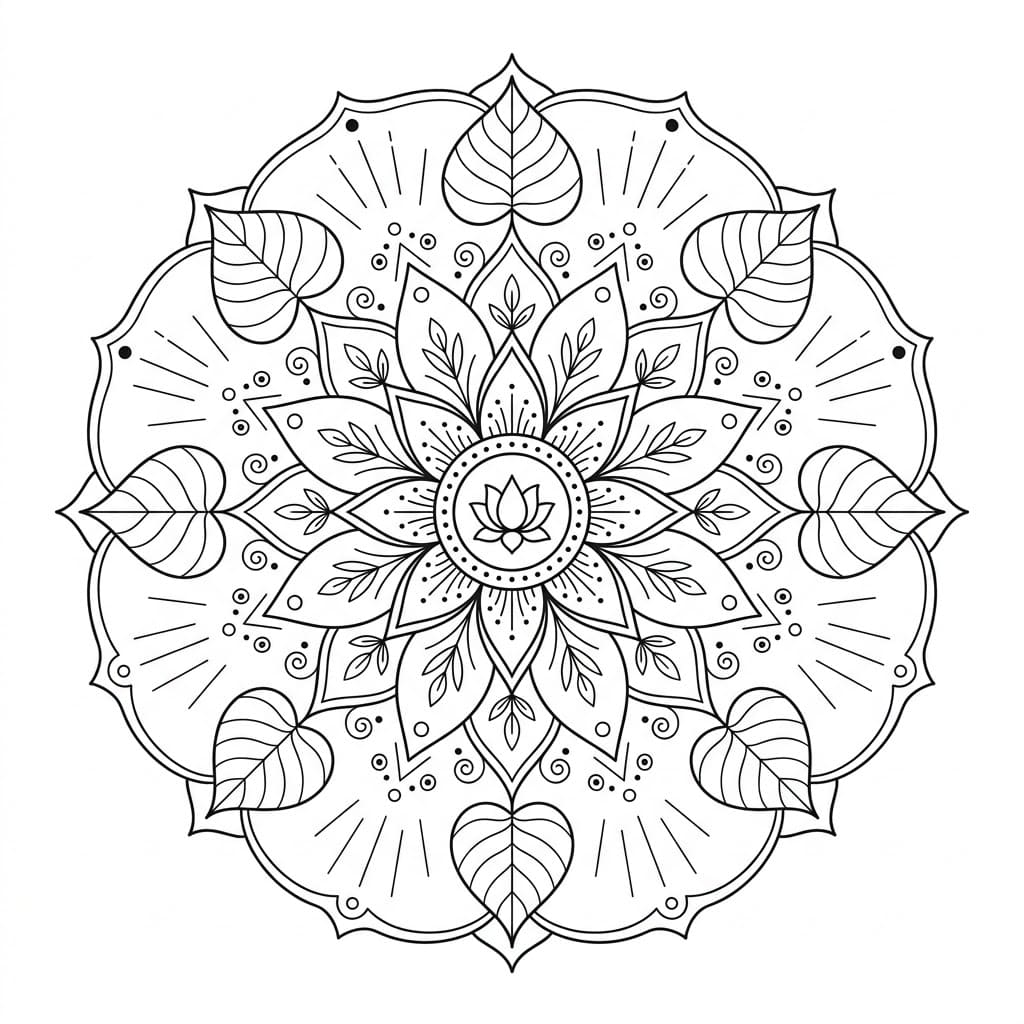 Cosmic Flower Bodhi Mandala Design Mandalas