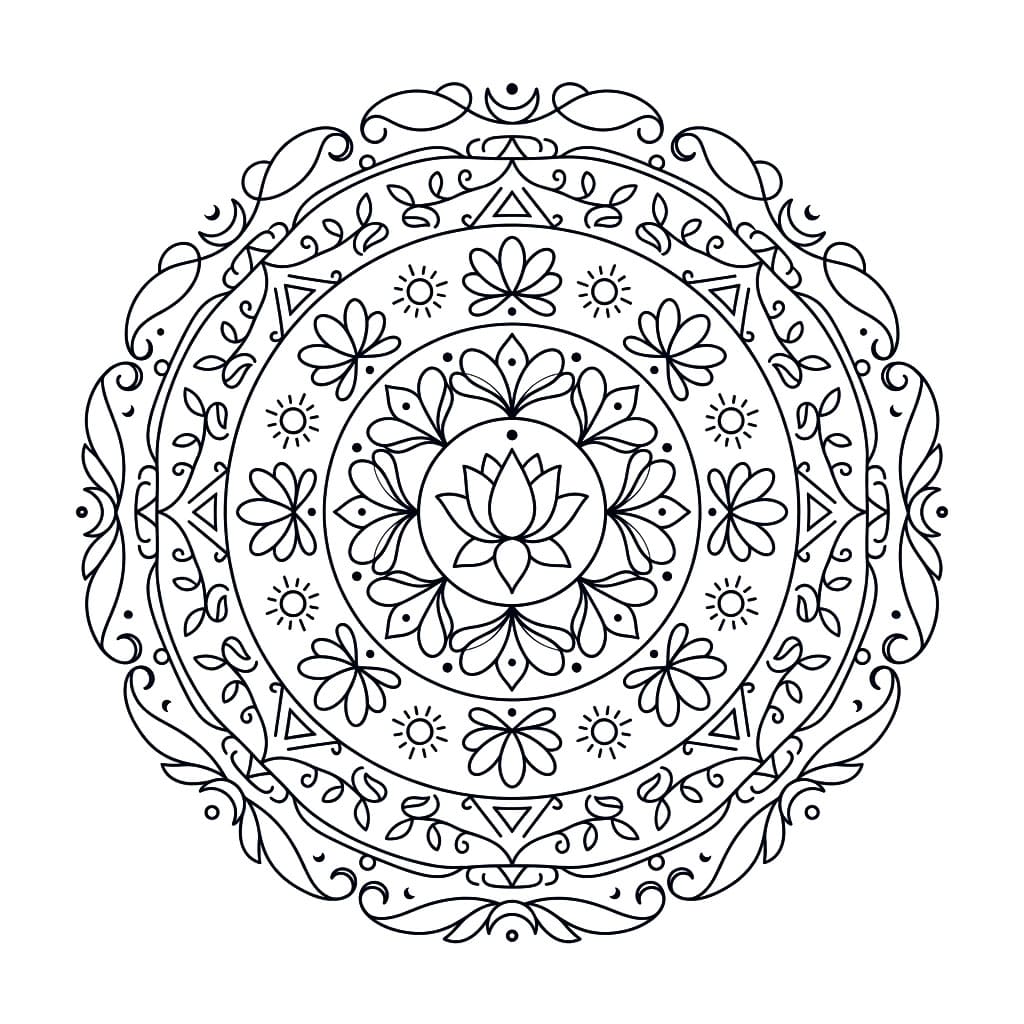 Cosmic Jnanadakini Mandala Template Mandalas