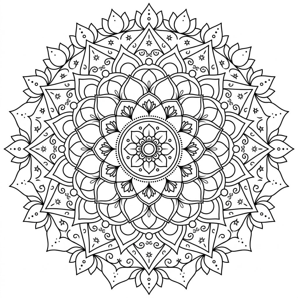 Cosmic Trika Mandala Template Mandalas