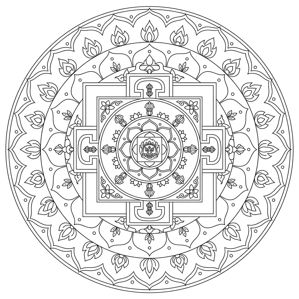 Cosmic Vajrabhairava Mandala Design Mandalas