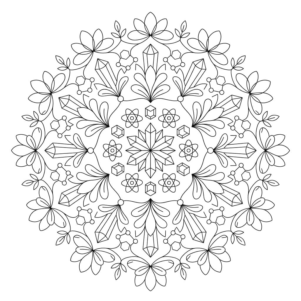 Crystal Element Mandala Science Design Mandalas