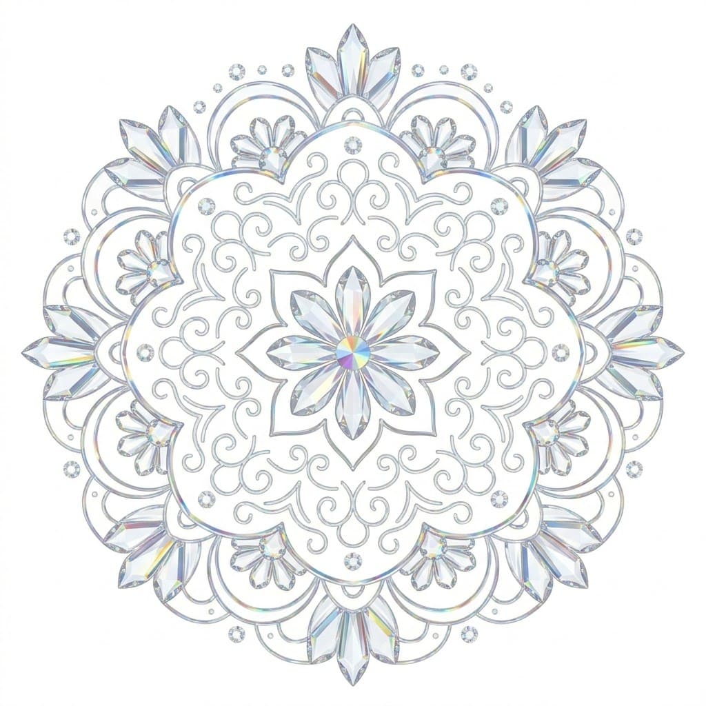 Crystal Moji Mandala Art Mandalas